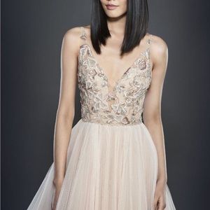 Lazaro Blush Sequence Wedding Dress 2017 Spring Collection